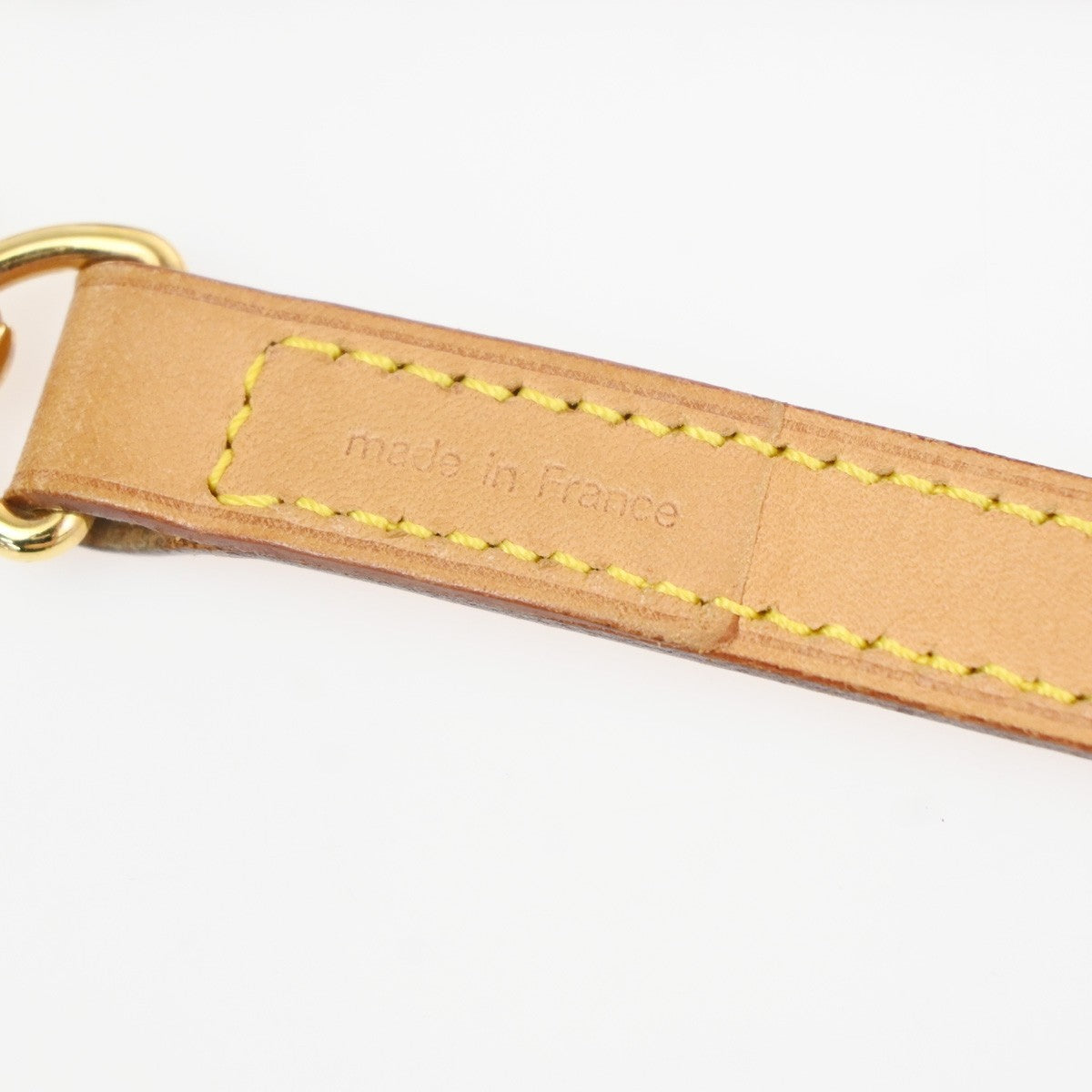 LOUIS VUITTON Shoulder Strap Leather Brown Beige Gold Bag Accessory 61TA612