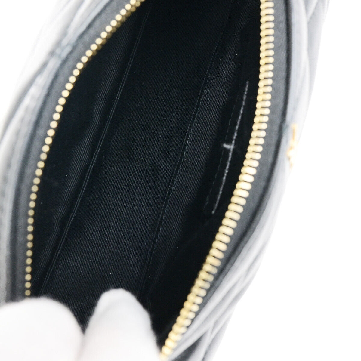 SAINT LAURENT YSL Logo Sade Small Cube Chain Hand Bag Leather Black GHW 660RK649