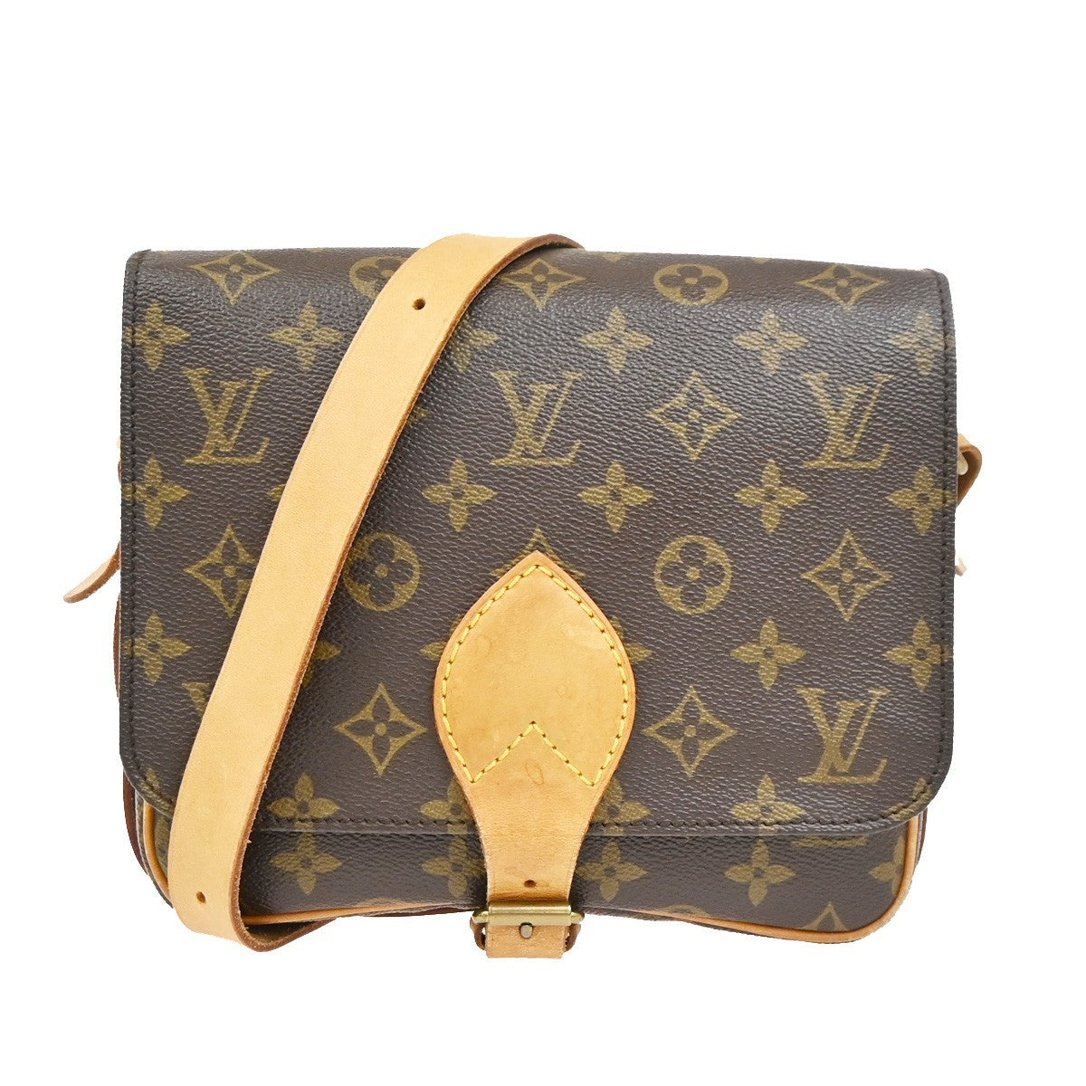 LOUIS VUITTON Cartouchiere MM Shoulder Bag Monogram Leather Brown M51253 16PA049