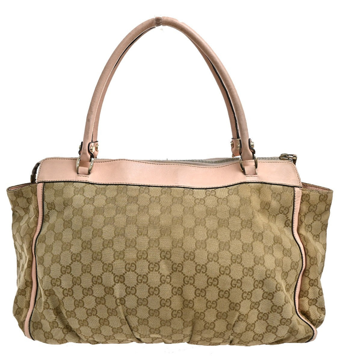 GUCCI GG Pattern Abbey D-ring Shoulder Bag Canvas Leather Brown Italy 69CA515