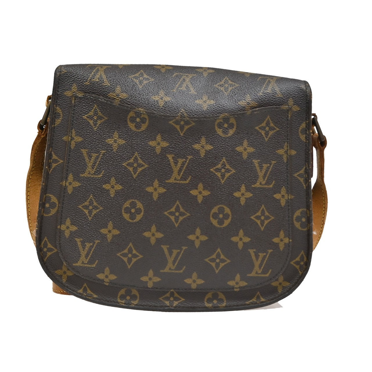 LOUIS VUITTON Saint Cloud GM Shoulder Bag Monogram Leather Brown M51242 65TA044