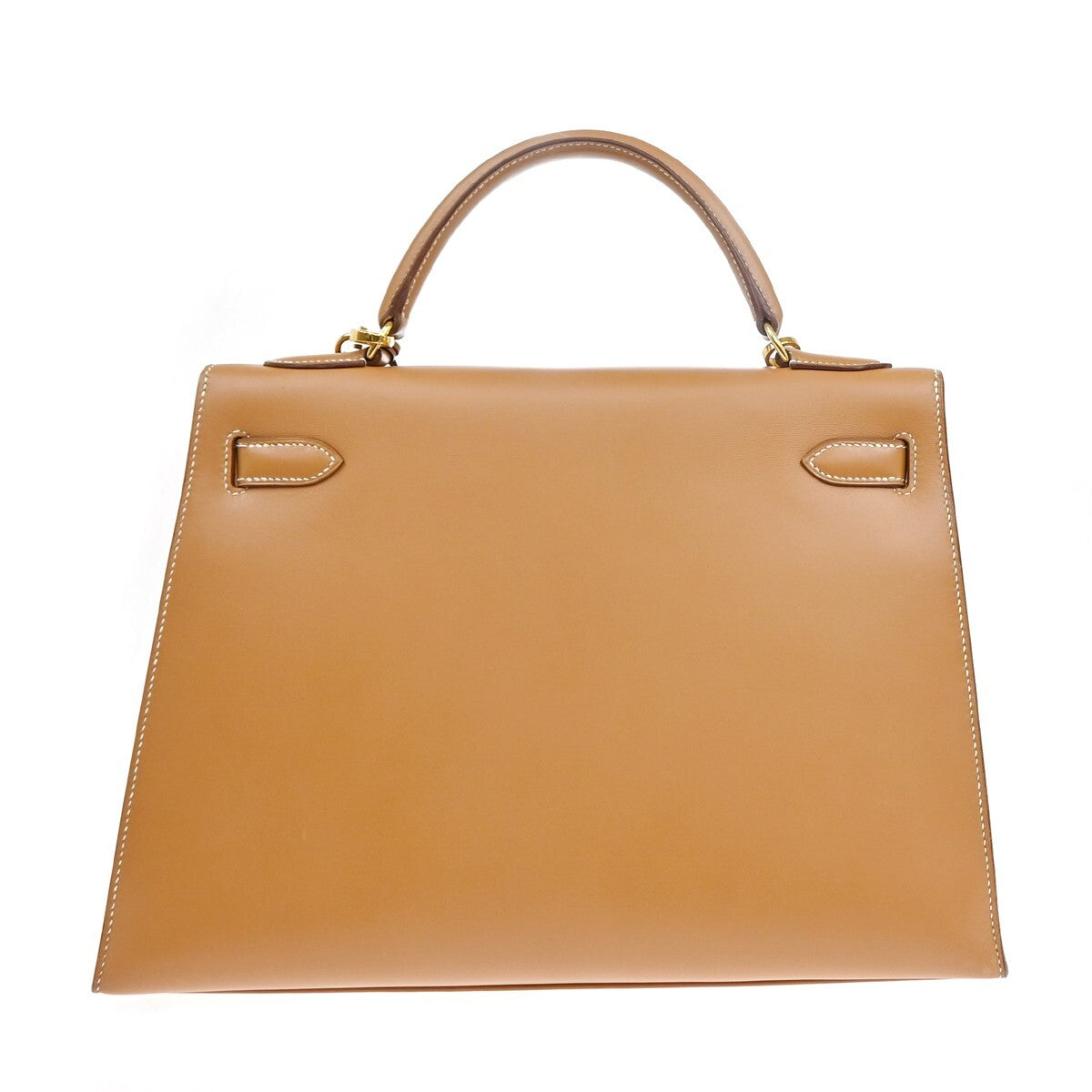 HERMES Kelly 32 2Way Shoulder Hand Bag Chamonix Leather Natural GHW 6640RL144