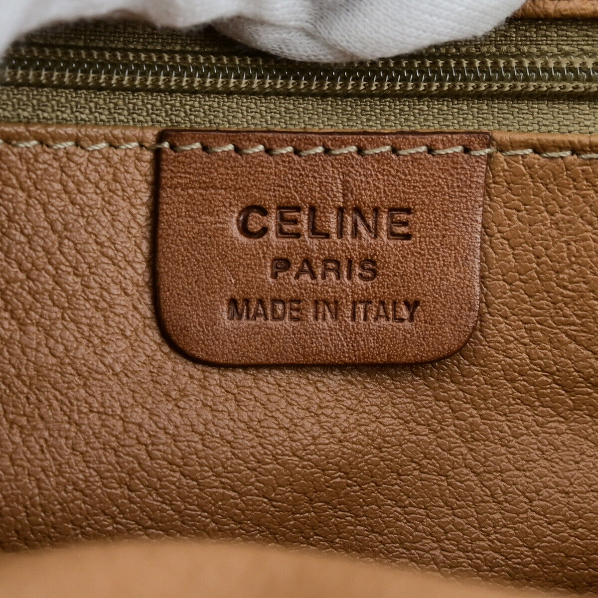 CELINE Logo Macadam Pattern Clutch Hand Bag PVC Leather Brown GHW Italy 02SJ190