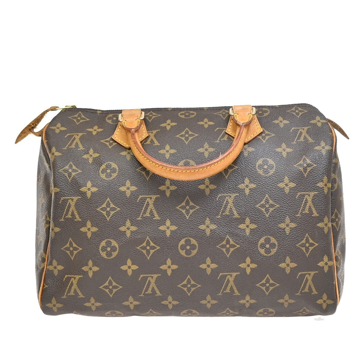 LOUIS VUITTON Speedy 30 Travel Hand Bag Monogram Leather Brown M41526 16EE663