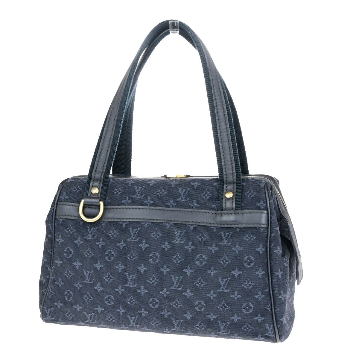 LOUIS VUITTON Josephine PM Hand Bag Monogram Mini Canvas Blue M92414 77YG589