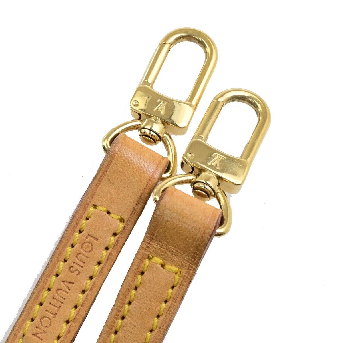 LOUIS VUITTON Shoulder Strap Leather Brown Gold France Bag Accessory 63ED435