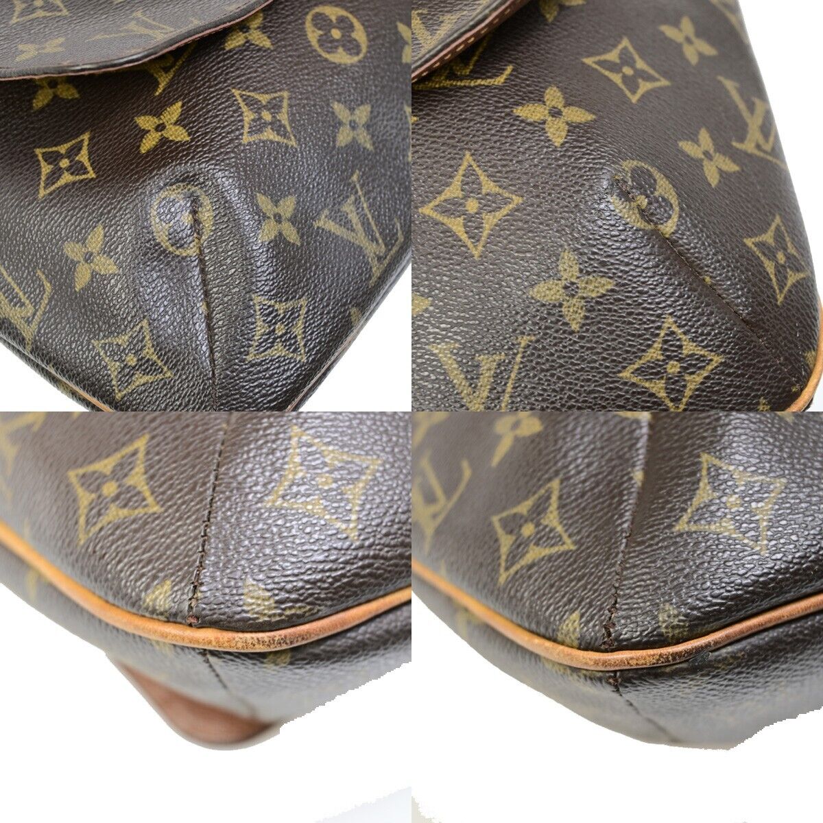 LOUIS VUITTON Musette Shoulder Bag Monogram Leather Brown Spain M51256 38EC338