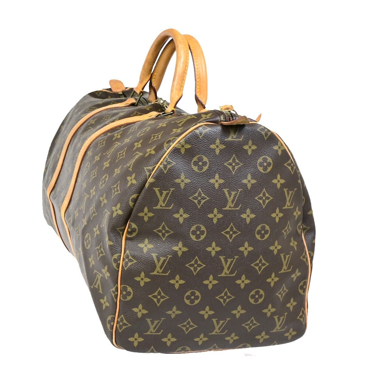 LOUIS VUITTON Keepall 55 Travel Hand Bag Monogram Leather Brown M41424 73YF150