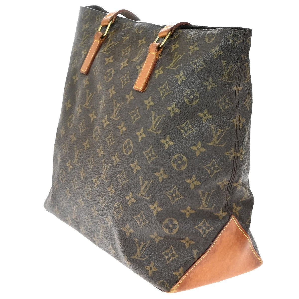 LOUIS VUITTON Cabas Mezzo Shoulder Bag Monogram Leather Brown M51151 35KB563
