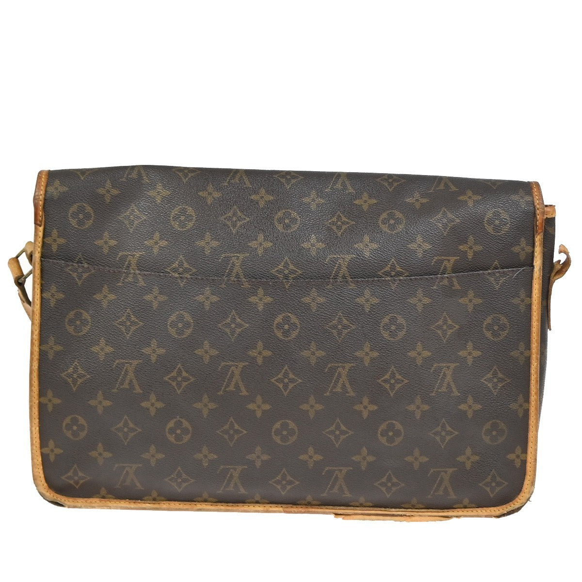LOUIS VUITTON Gibeciere GM Shoulder Bag Monogram Leather Brown M42249 68YJ063