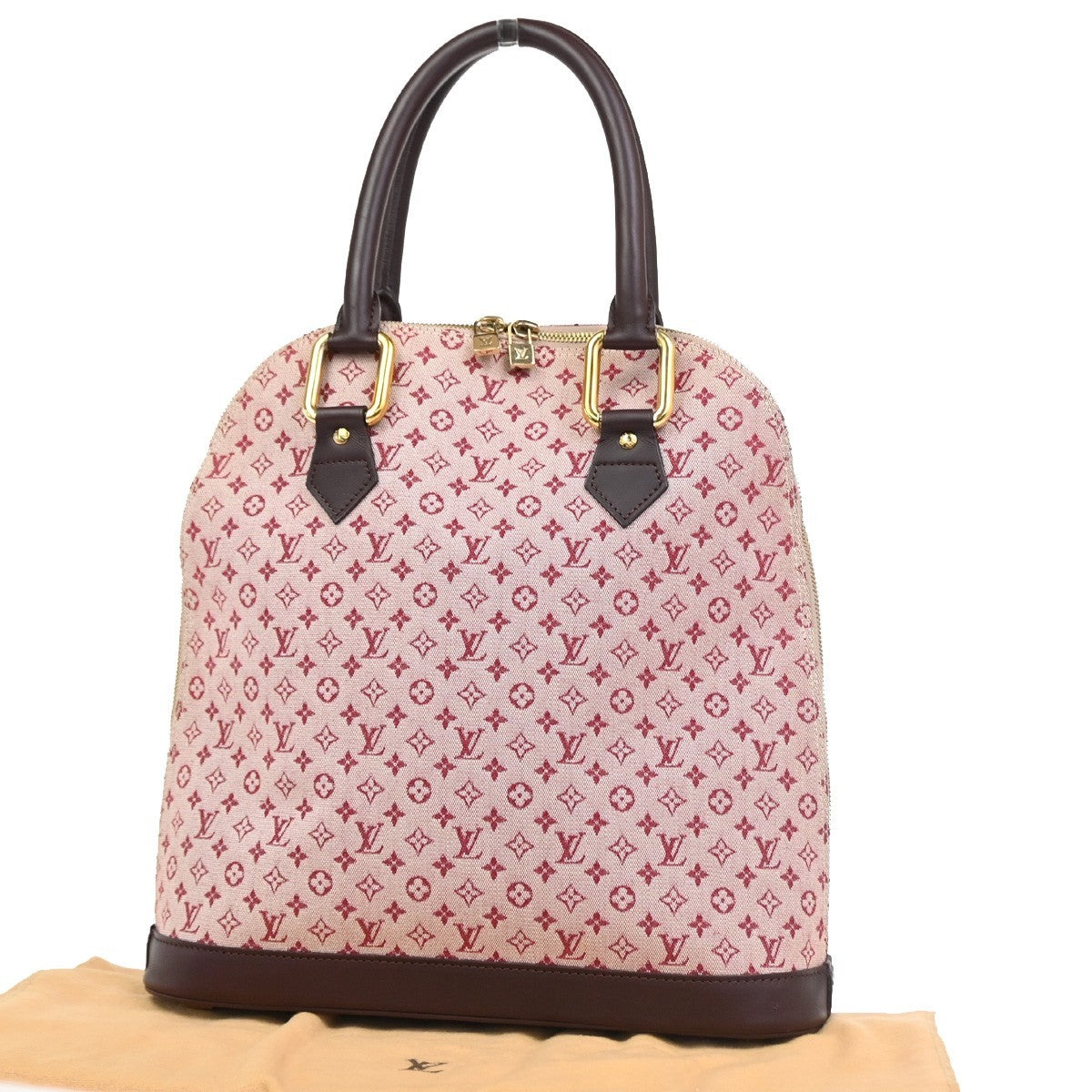 LOUIS VUITTON Alma Haut Hand Bag Monogram Mini Leather Cherry M92204 22RL983