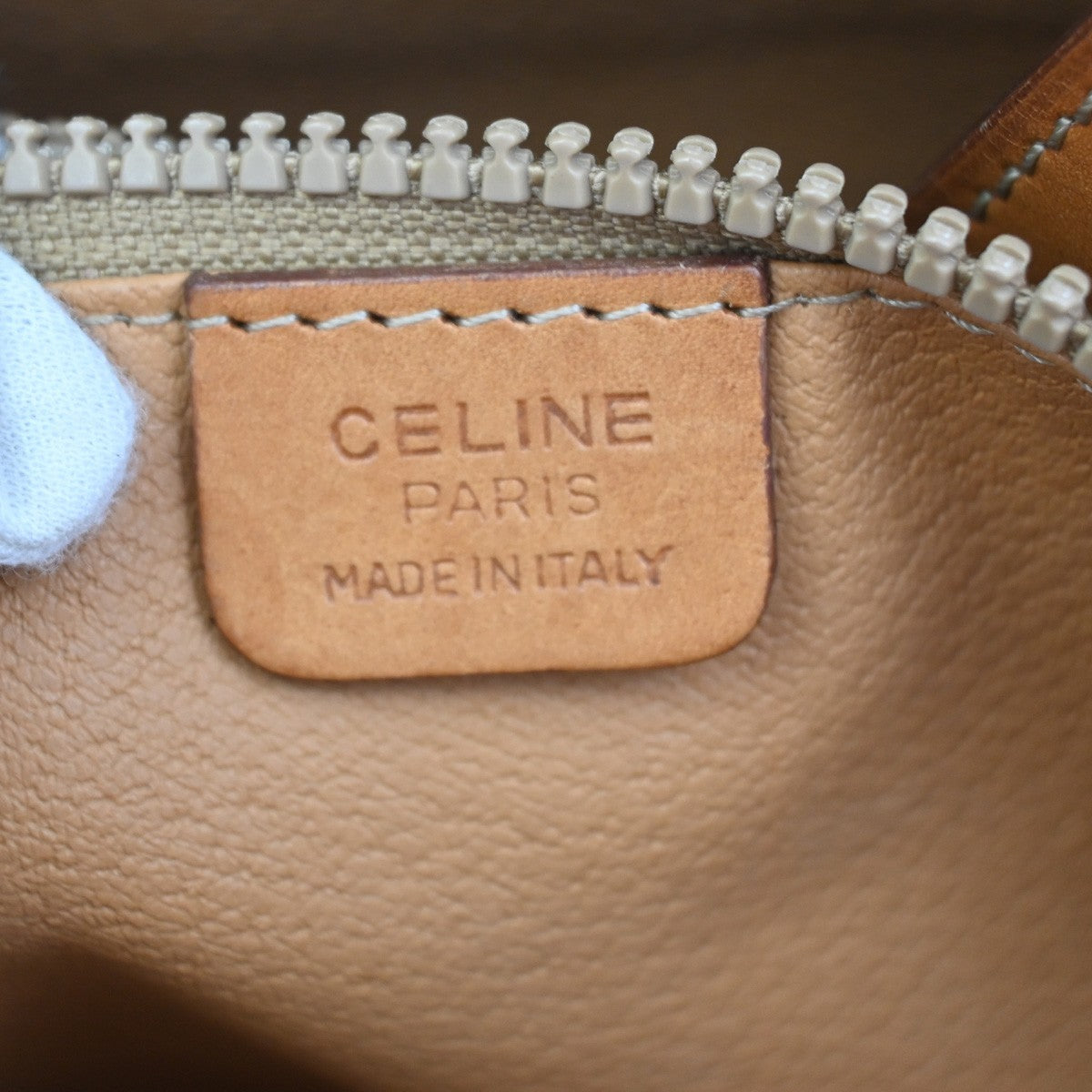 CELINE Logo Macadam Pattern Shoulder Bag PVC Leather Brown GHW Italy 35ZA281