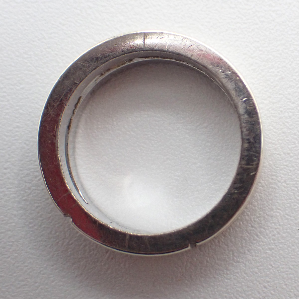 GUCCI G Logo Ring Silver 925 Size JP8 US4.5 Italy Accessory 01KC873