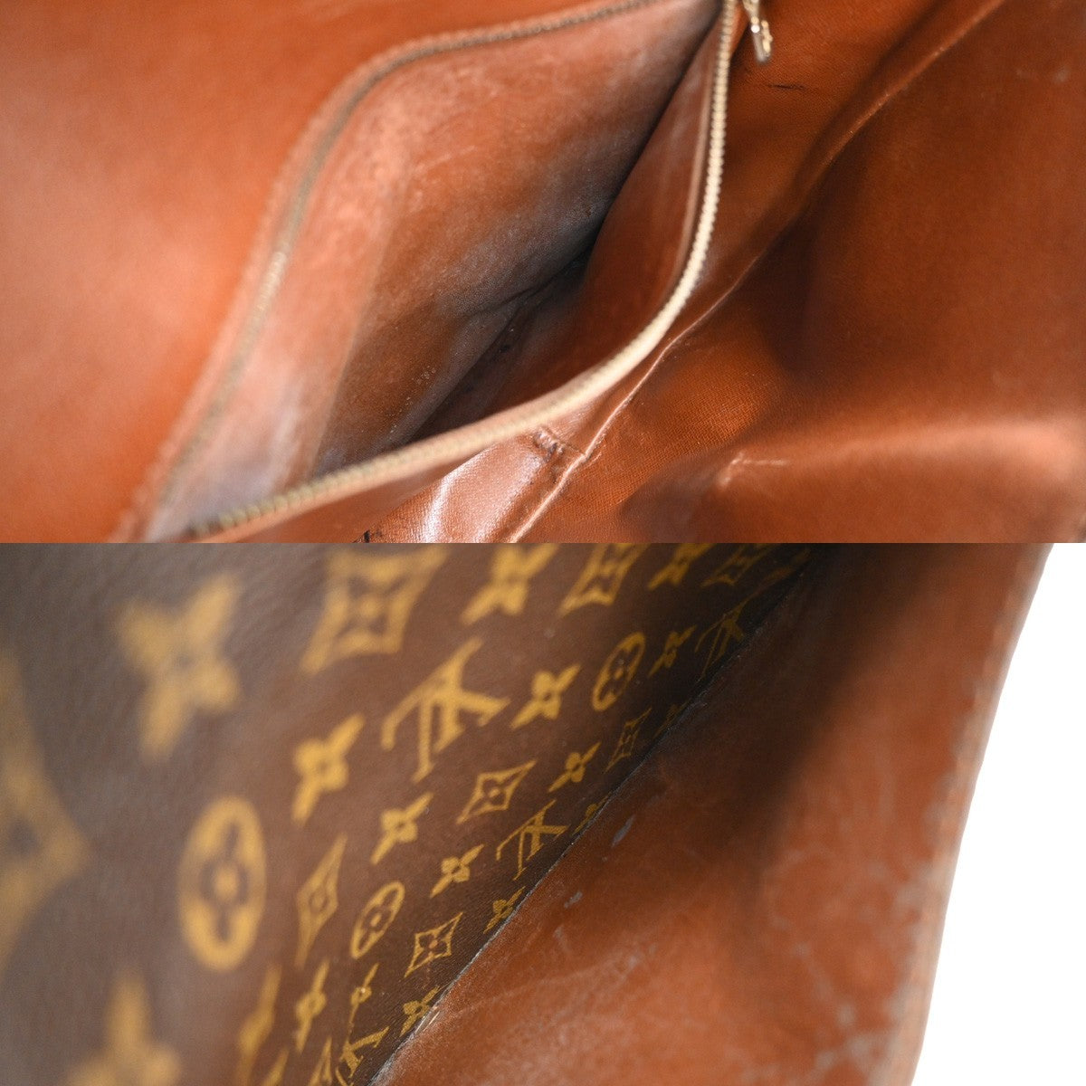LOUIS VUITTON Saint Cloud GM Shoulder Bag Monogram Leather Brown M51242 64KP074