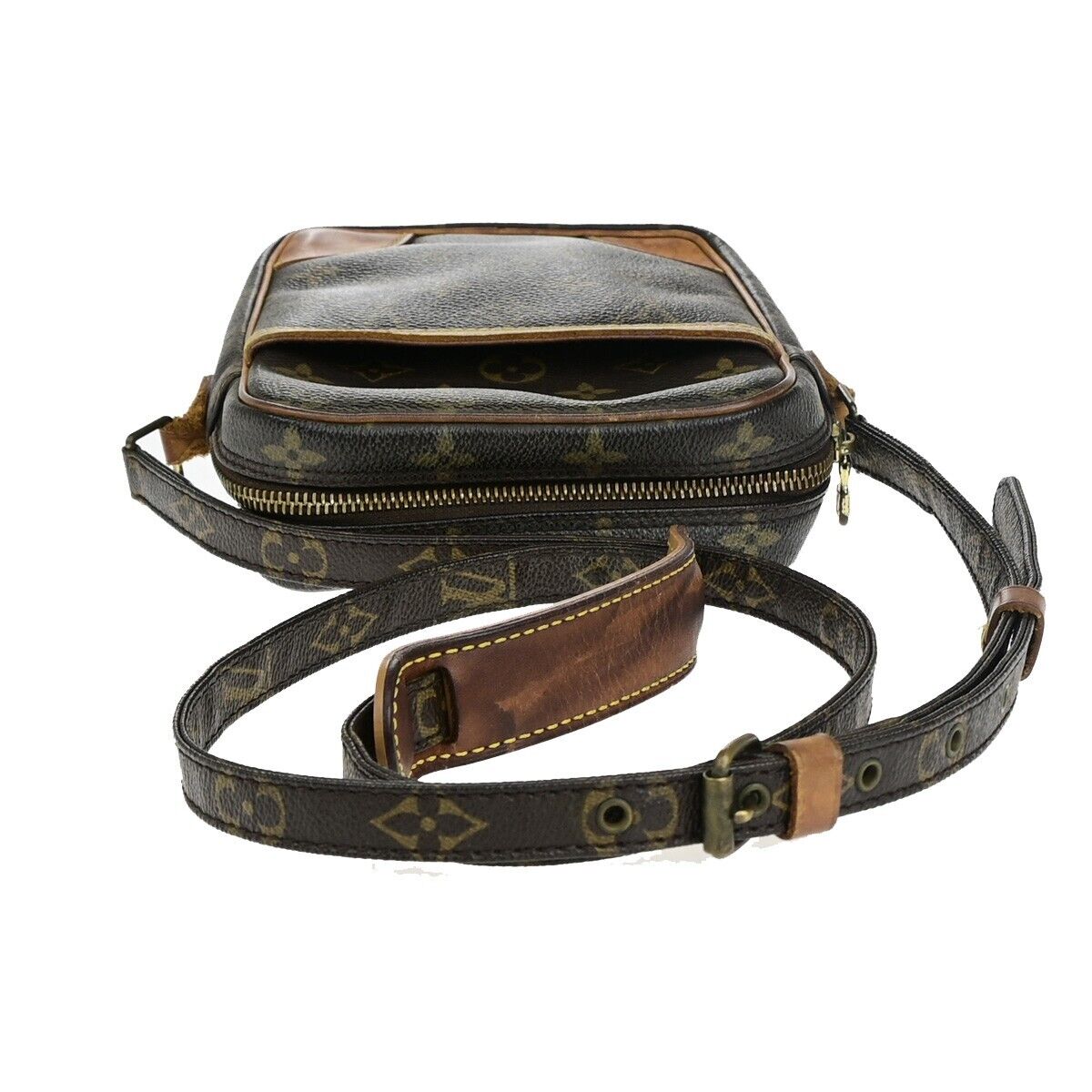 LOUIS VUITTON Danube Shoulder Bag Monogram Leather Brown France M45266 60EC938