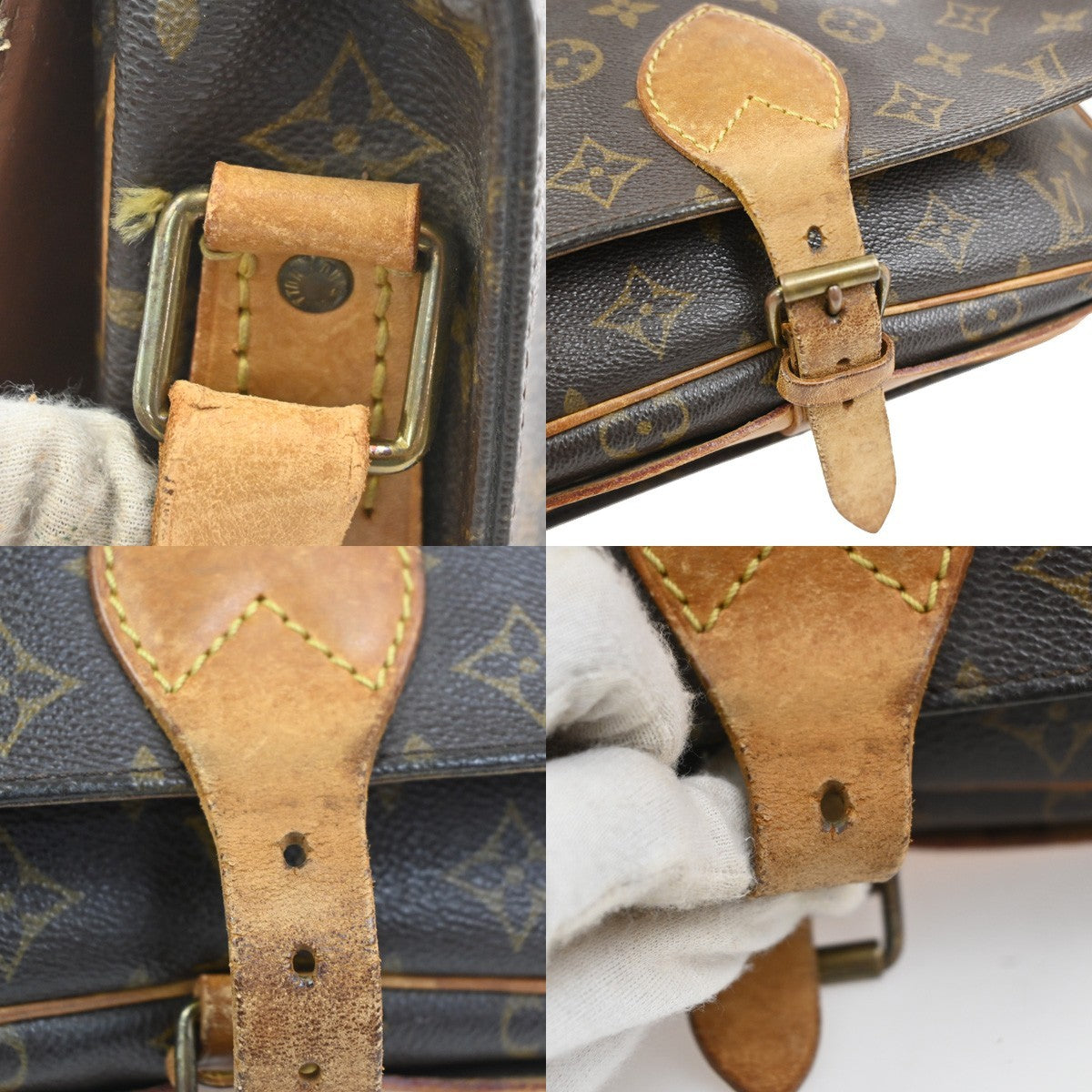 LOUIS VUITTON Cartouchiere GM Shoulder Bag Monogram Leather Brown M51252 32YH934