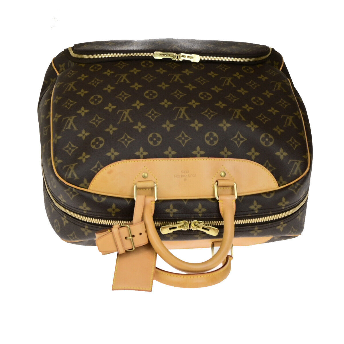 LOUIS VUITTON LV Logo Evasion Hand Bag Monogram Leather Brown M41443 75RK672