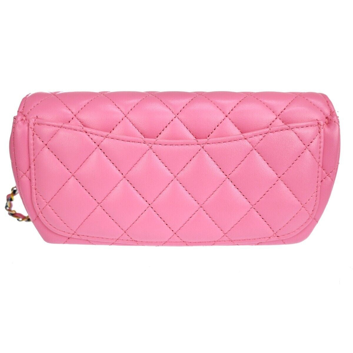 CHANEL CC Matelasse Chain Mini Shoulder Bag Sunglasses Case Leather PK 307RH968