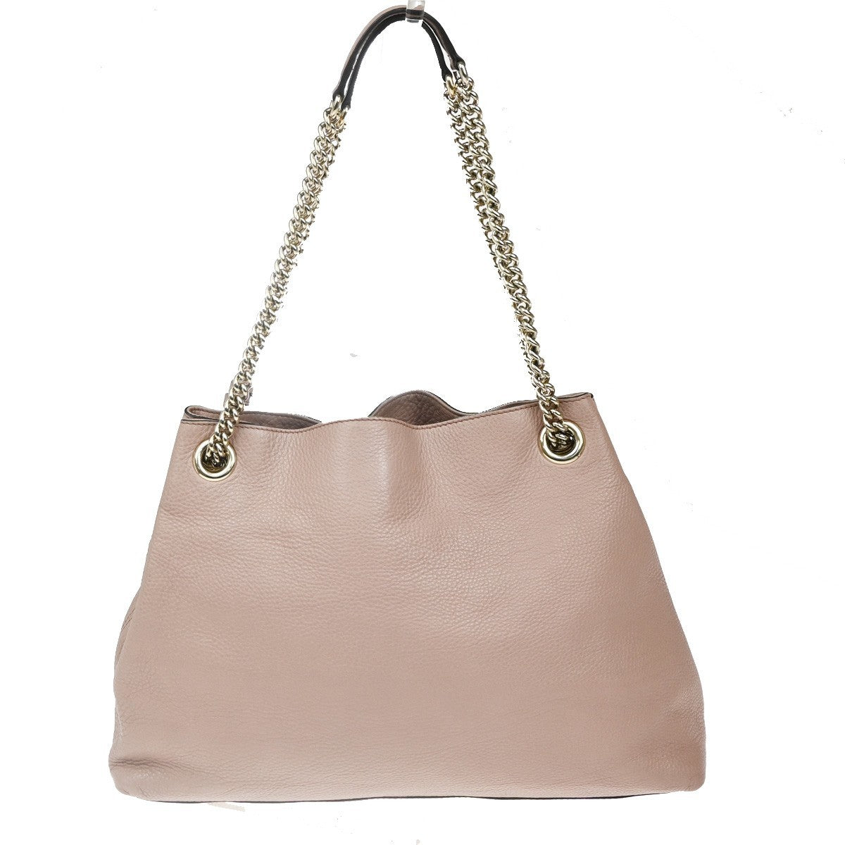 GUCCI Logo Soho Interlocking G Shoulder Bag Pebbled Calfskin Leather PK  95CA742