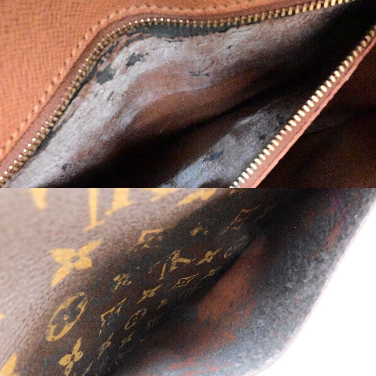 LOUIS VUITTON Saint Cloud GM Shoulder Bag Monogram Leather Brown M51242 70ED490