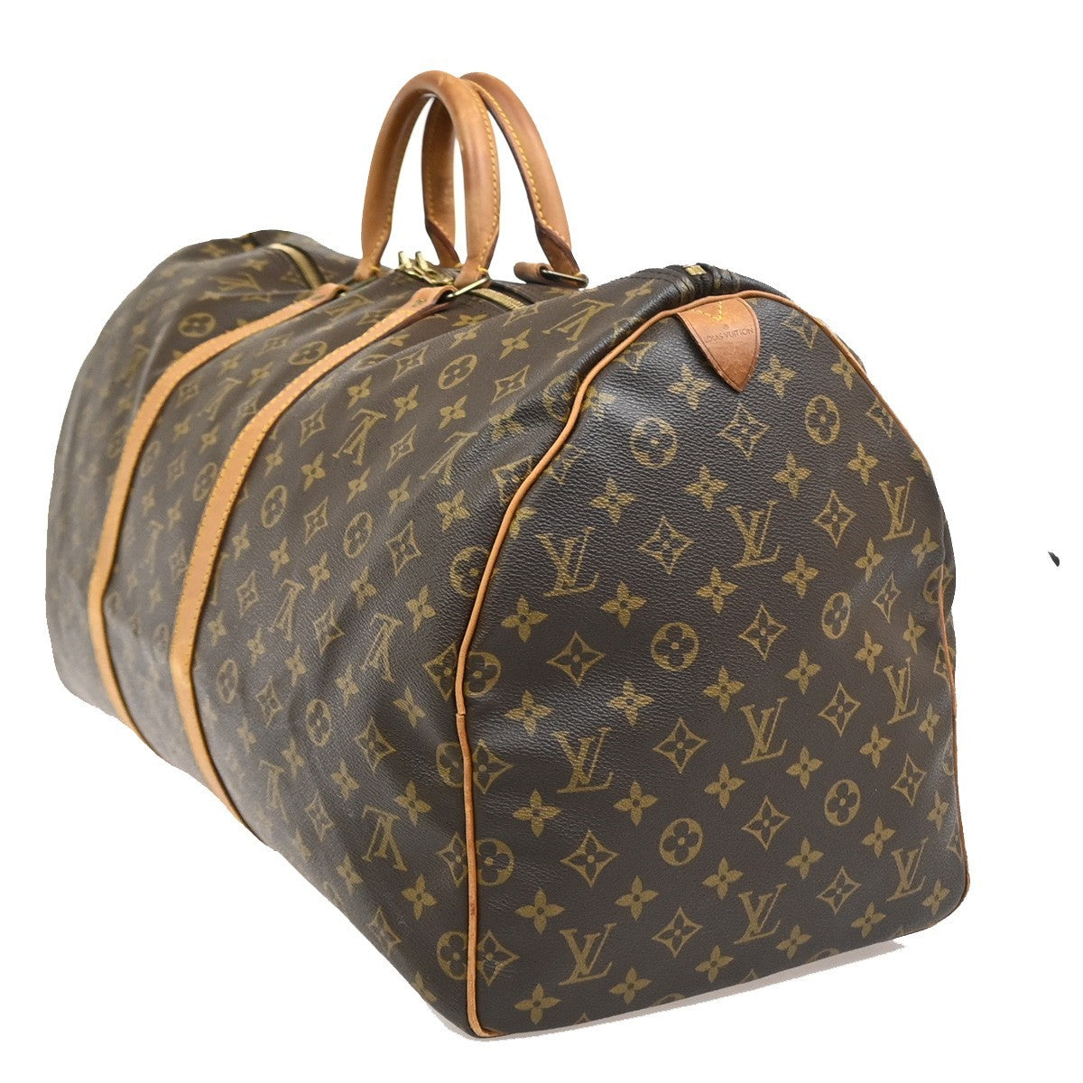LOUIS VUITTON Keepall 55 Travel Hand Bag Monogram Leather Brown M41424 35YJ051