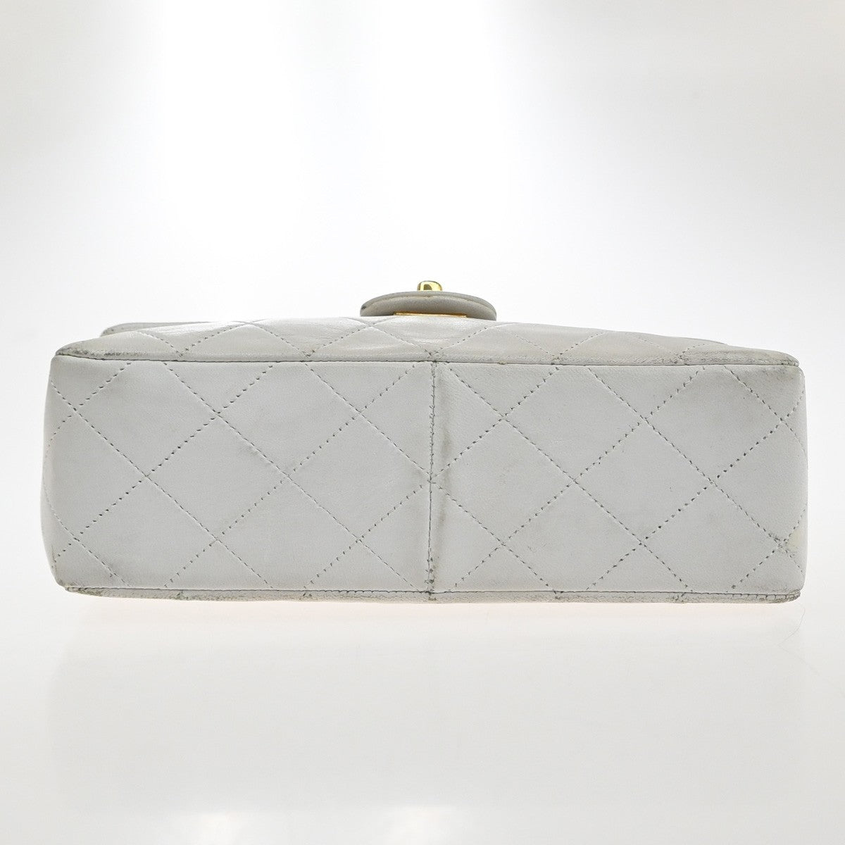 CHANEL CC Mini Matelasse Chain Shoulder Bag Leather White GHW Vintage 371RP176