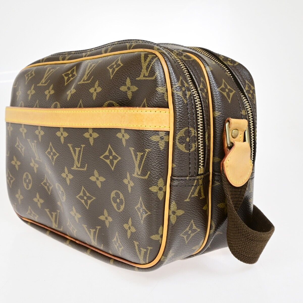 LOUIS VUITTON Reporter PM Crossbody Shoulder Bag Monogram Leather M45254 18EB388
