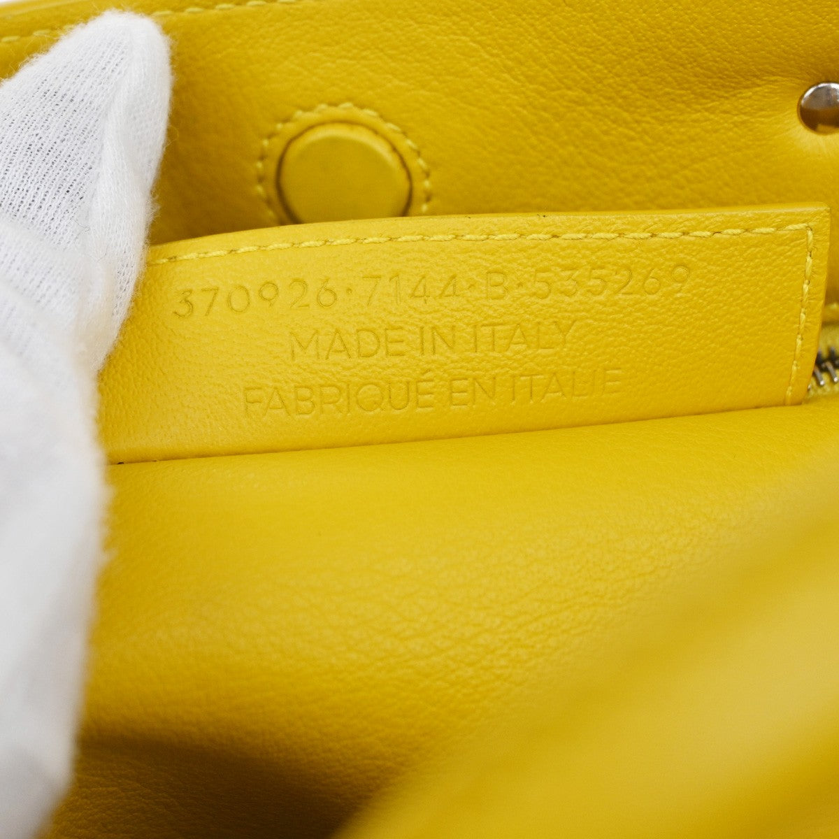 BALENCIAGA Paper Mini 2Way Shoulder Hand Bag Leather Yellow SHW Mirror 97YH797