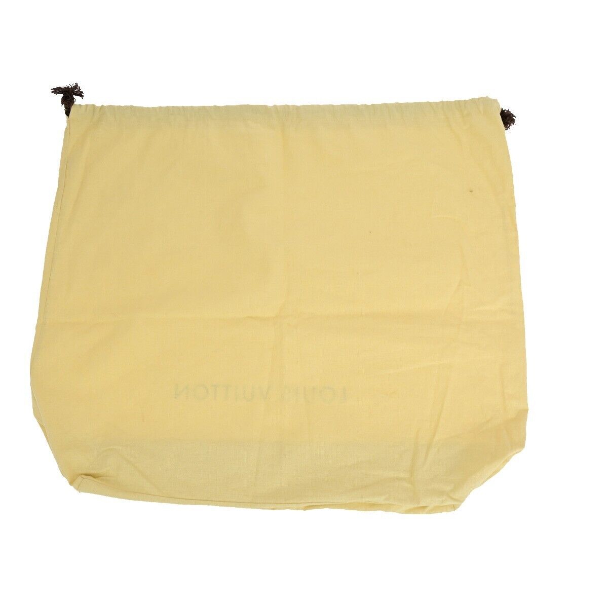 LOUIS VUITTON Logo 10 Set Dust Bag Drawstring Canvas Cotton Beige Brown 08EB517