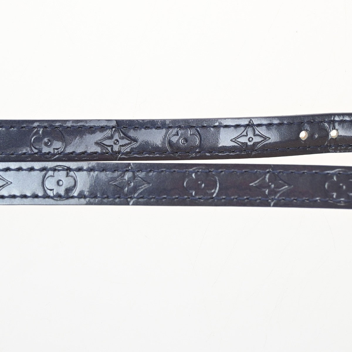 LOUIS VUITTON Triple-Wrap Bracelet Monogram Vernis leather Blue GHW 69TA469