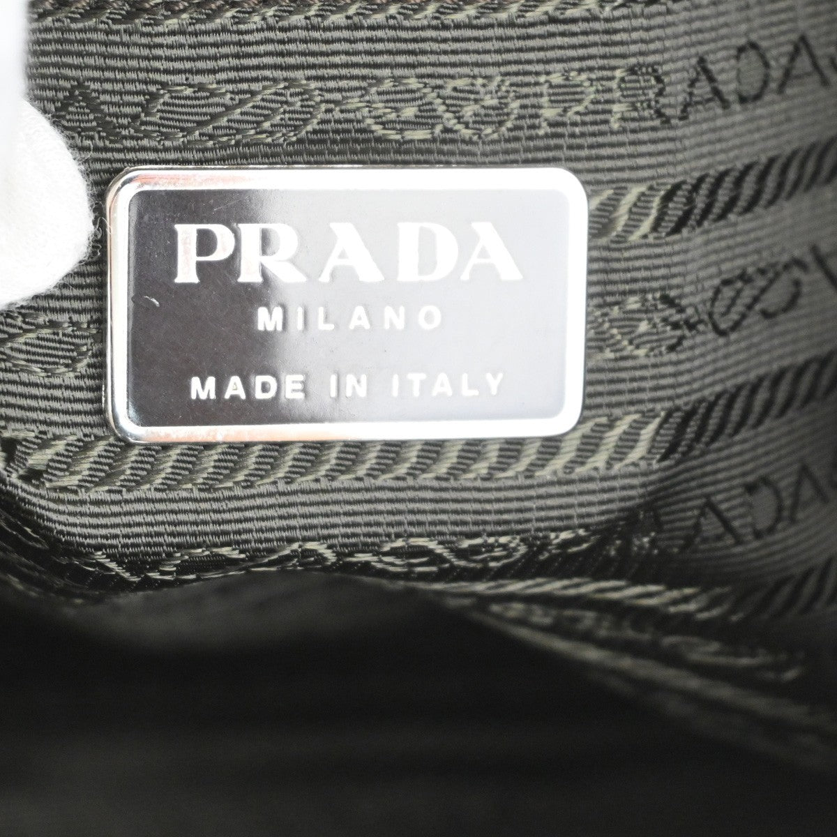 PRADA MILANO Shoulder Bag Nylon Canvas Leather Brown GHW Italy 62TA707