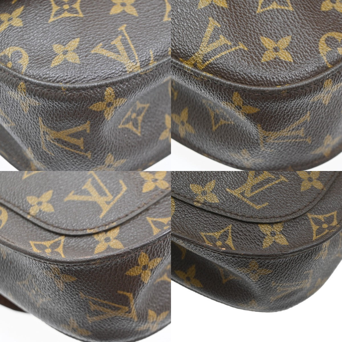 LOUIS VUITTON Saint Cloud GM Shoulder Bag Monogram Leather Brown M51242 39SA149