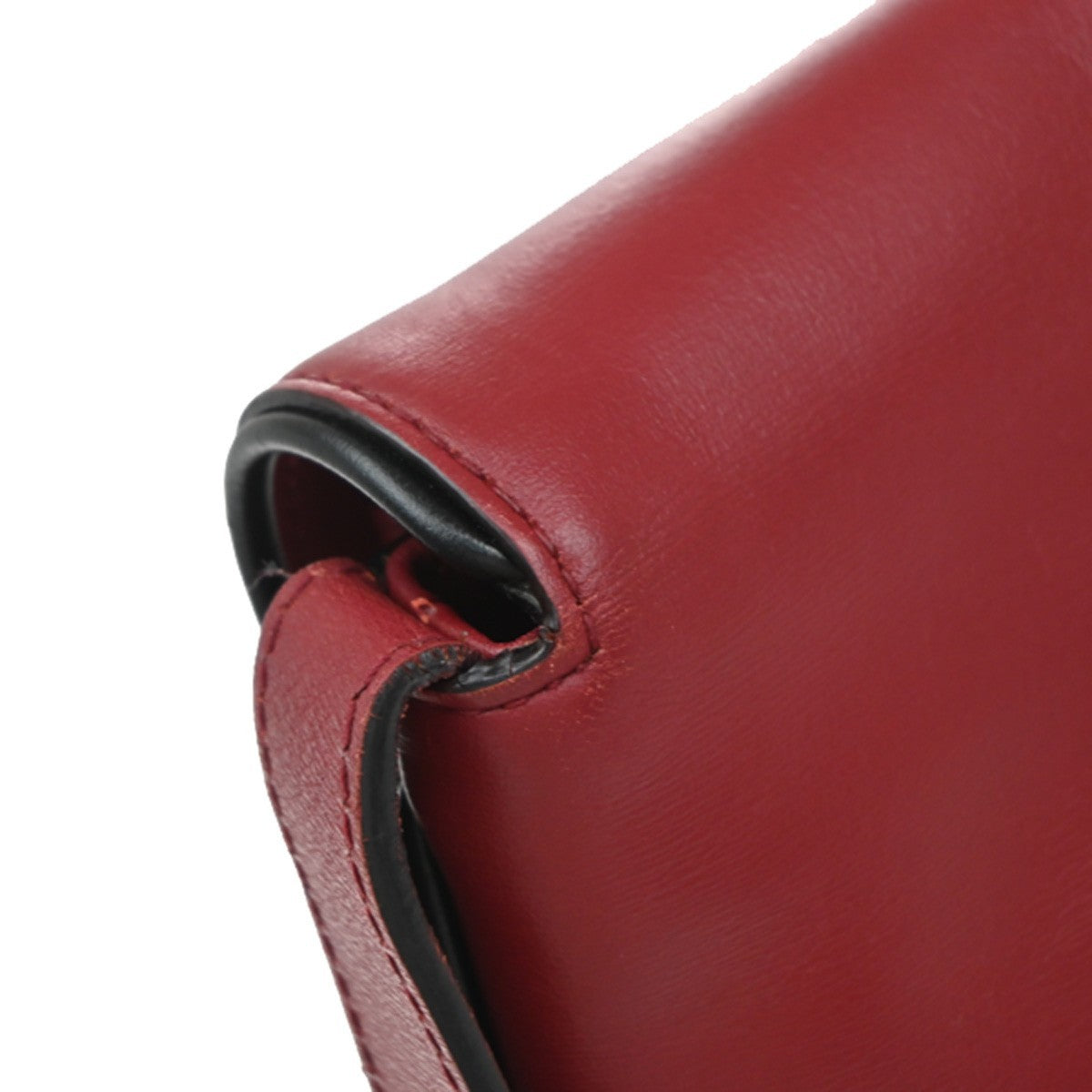 GUCCI Logo GG Marmont Ally Shoulder Bag Leather Red GHW 74KP184