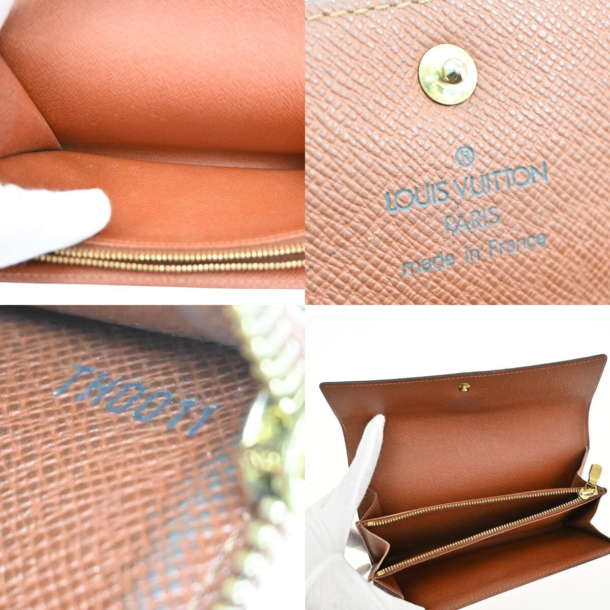 LOUIS VUITTON Porte Monnaie Credit Long Wallet Monogram Leather M61725 04EE178