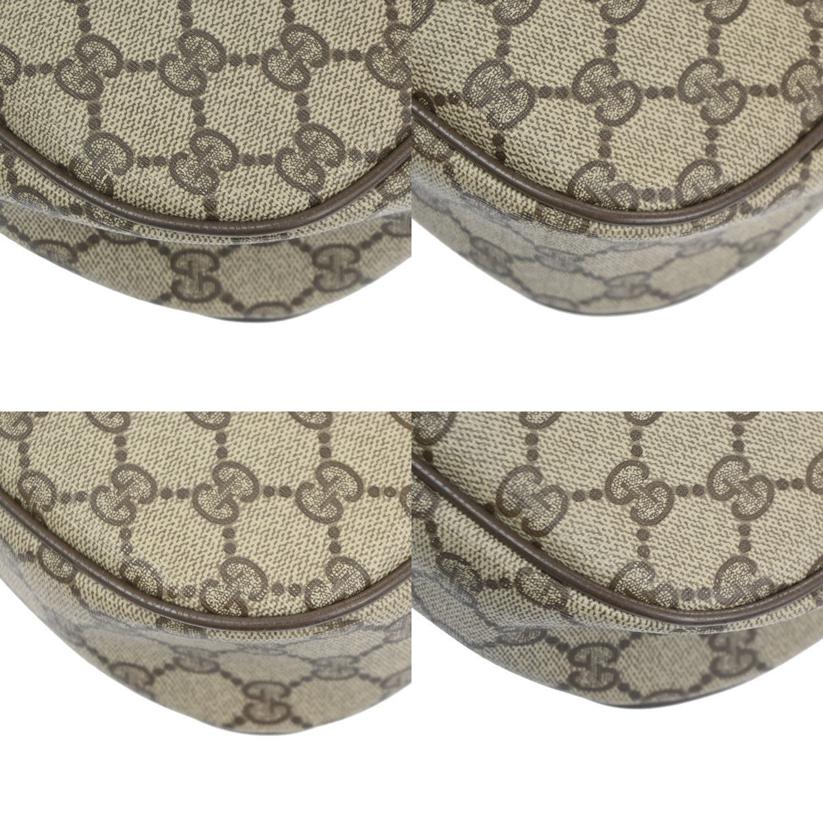 GUCCI GG Sherry Pattern Clutch Hand Bag PVC Leather Brown Italy 05TA585