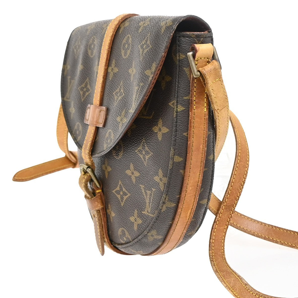 LOUIS VUITTONI Chantilly MM Shoulder Bag Monogram Leather Brown M51233 65AA213