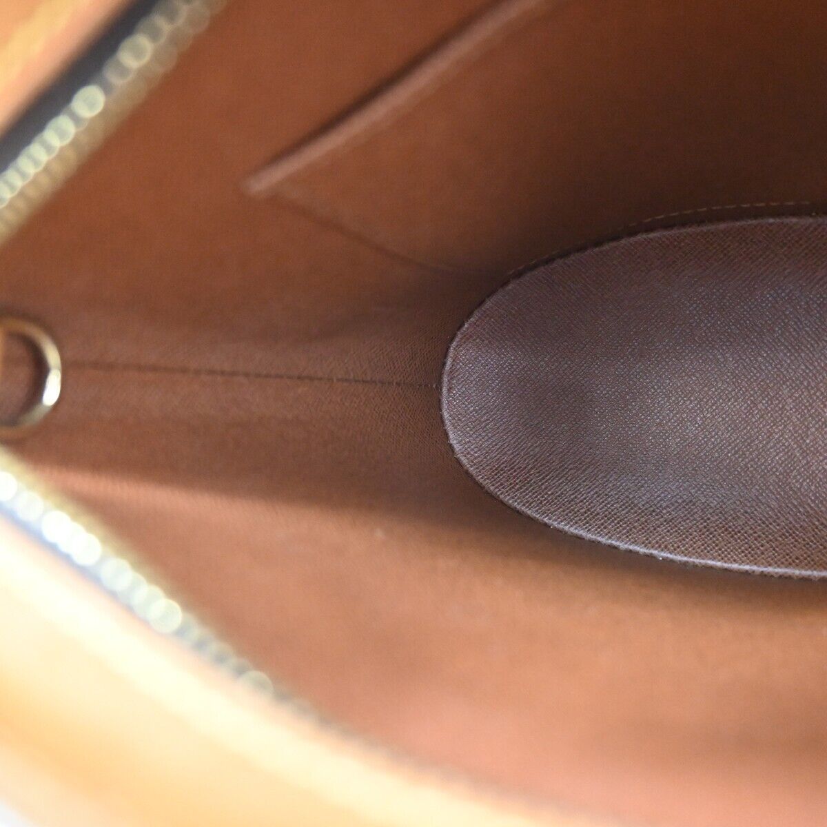 LOUIS VUITTON Logo Drouot Shoulder Bag Monogram Leather Brown M51290 16ED475