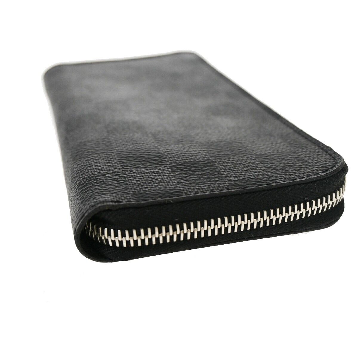 LOUIS VUITTON Long Zippy Wallet Vertical Damier Graphite Leather N63095 35GA563