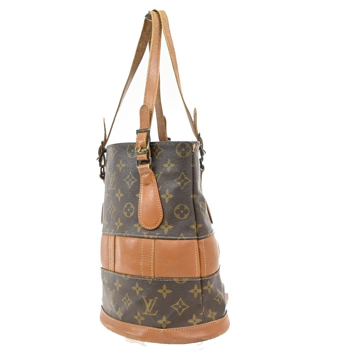 LOUIS VUITTON Bucket Marais Hand Bag Monogram Leather Brown U.S.A T42238 66PA146