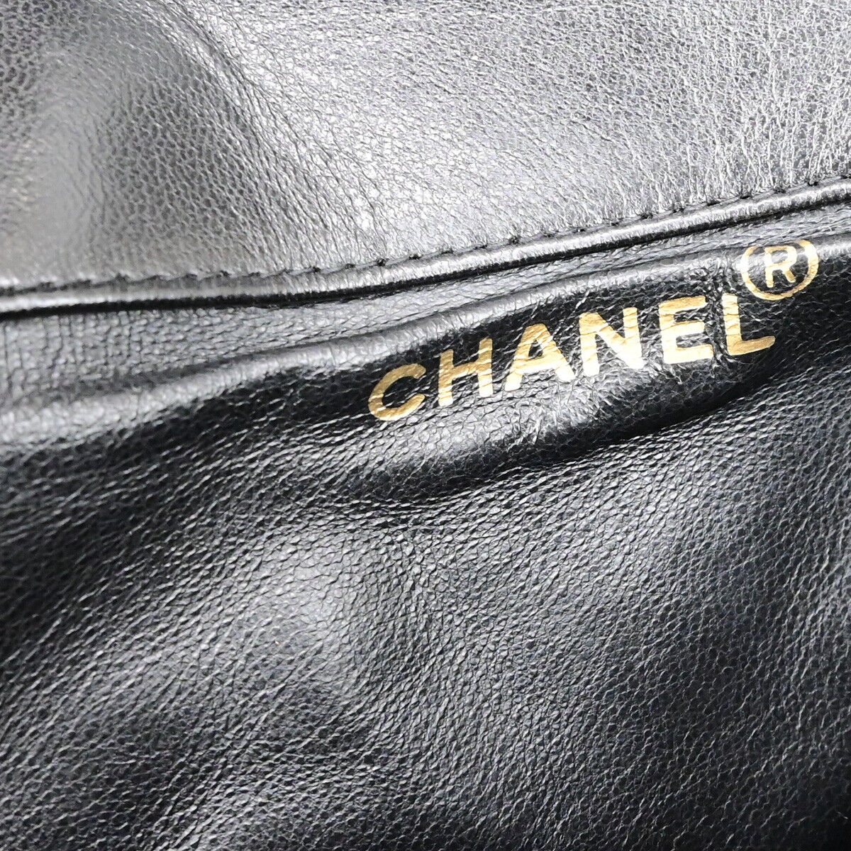 CHANEL CC Logo Matelasse Chain Backpack Bag Leather Black GHW Vintage 325RK673