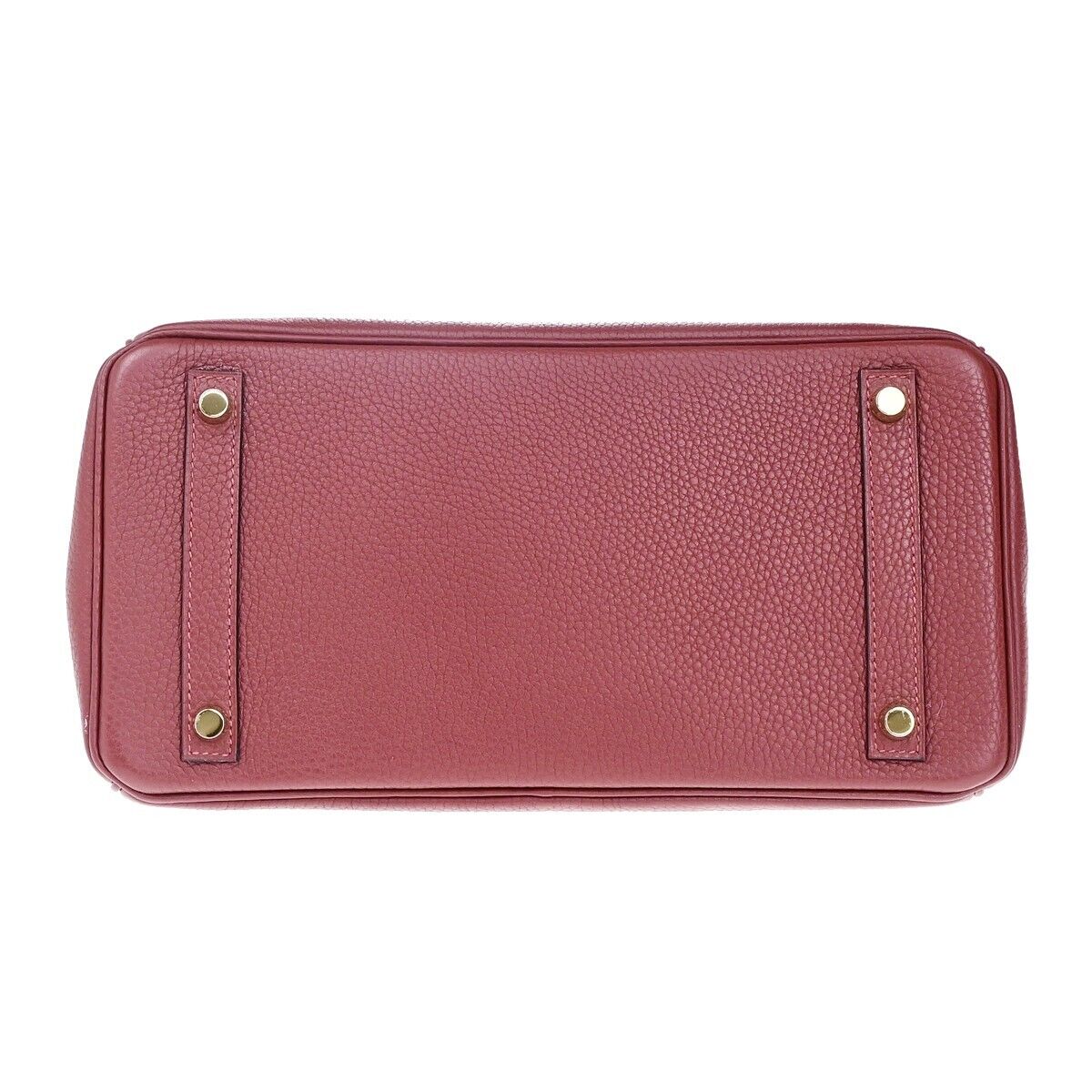 HERMES LOGO BIRKIN 30 HAND BAG C STAMP TOGO SWIFT LEATHER CADENA RUBY 6197LC523