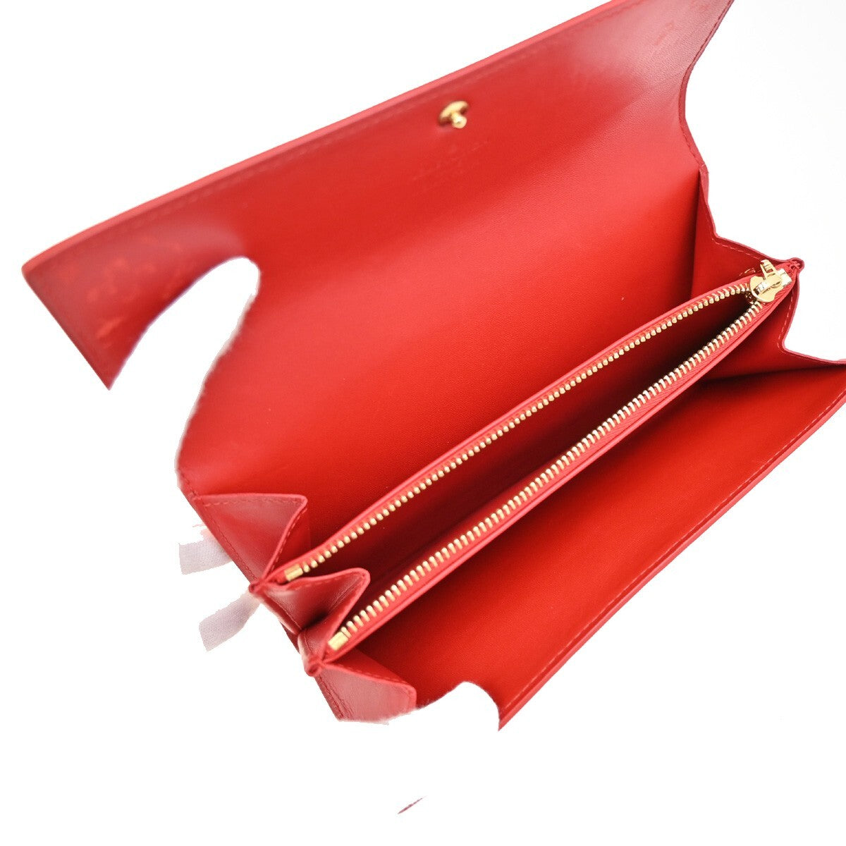 LOUIS VUITTON Portefeuille Monnaie Credit Long Wallet Vernis Pink M91236 05FB686