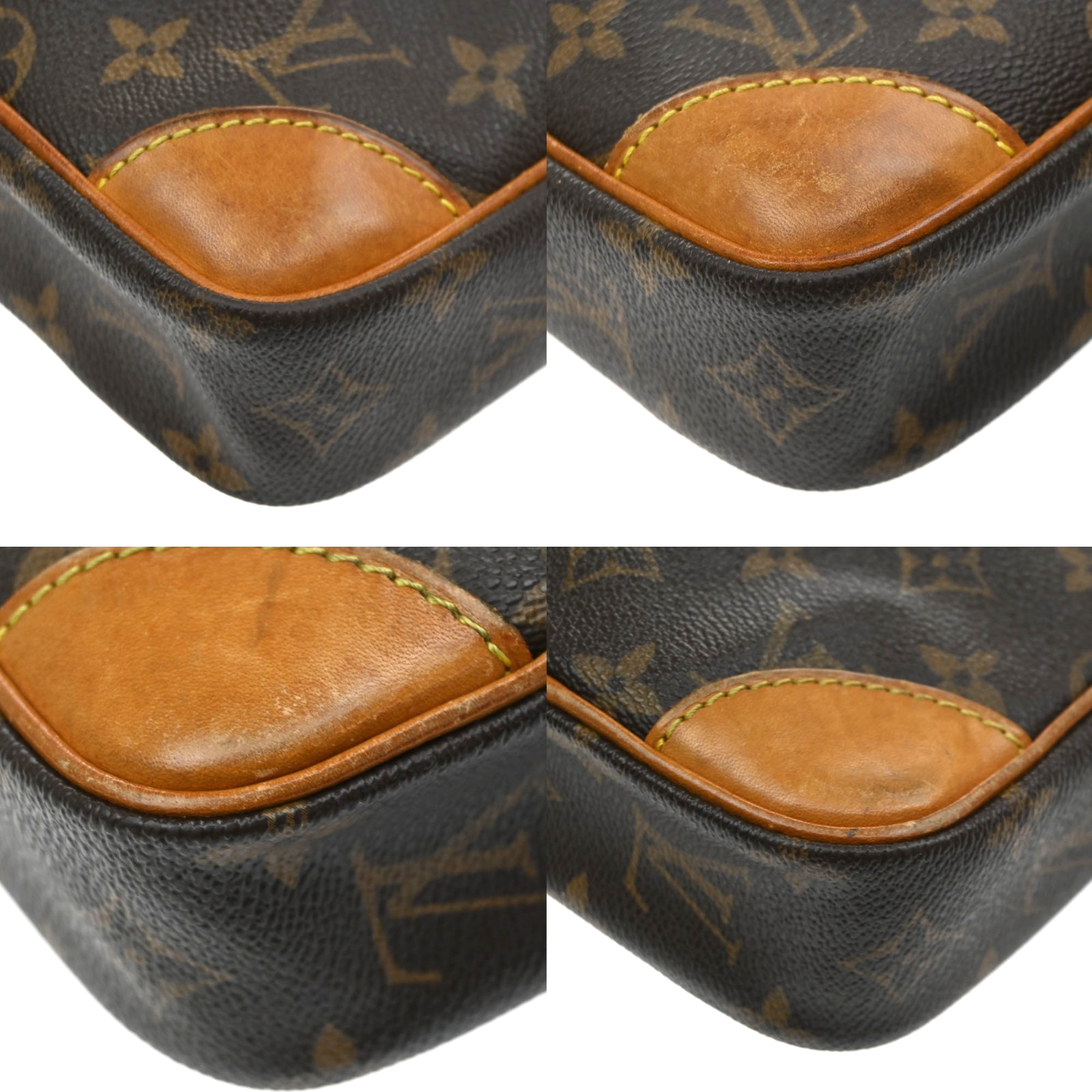 LOUIS VUITTON Danube Shoulder Bag Monogram Leather Brown France M45266 34KD142