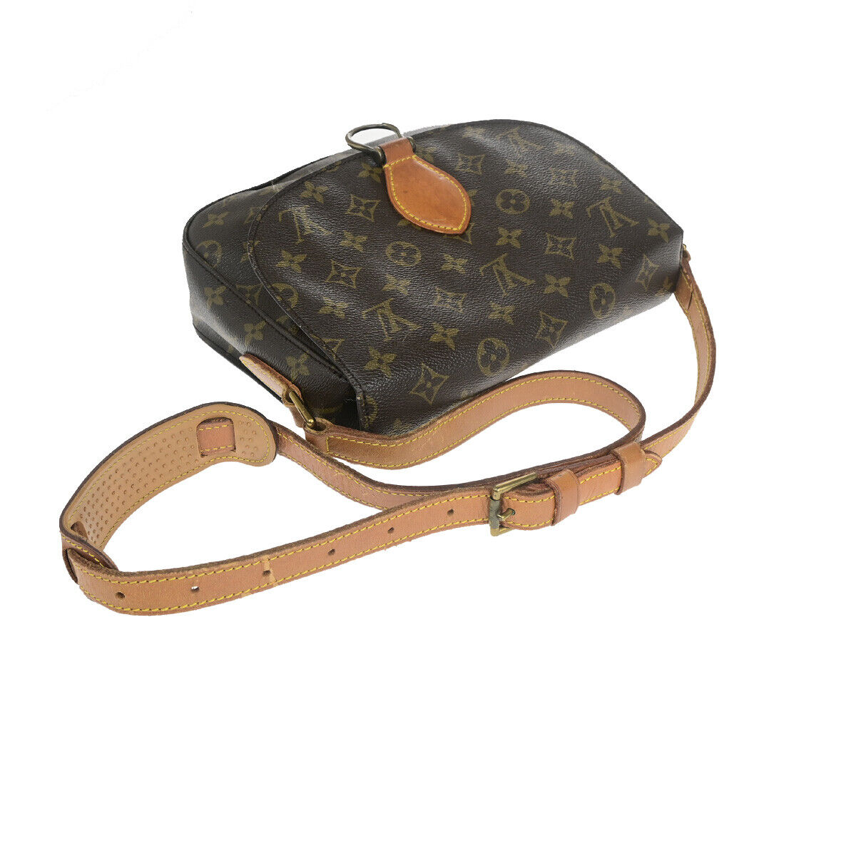 LOUIS VUITTON Saint Cloud GM Shoulder Bag Monogram Leather Brown M51242 65YF359