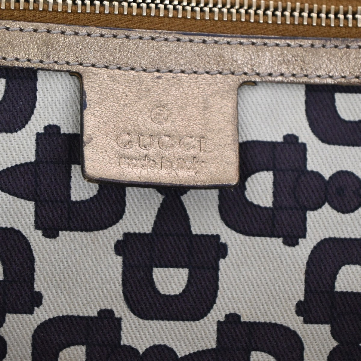 GUCCI GG Sherry Line ShoulderTote Bag Canvas Leather Beige Italy 137396 31MA072
