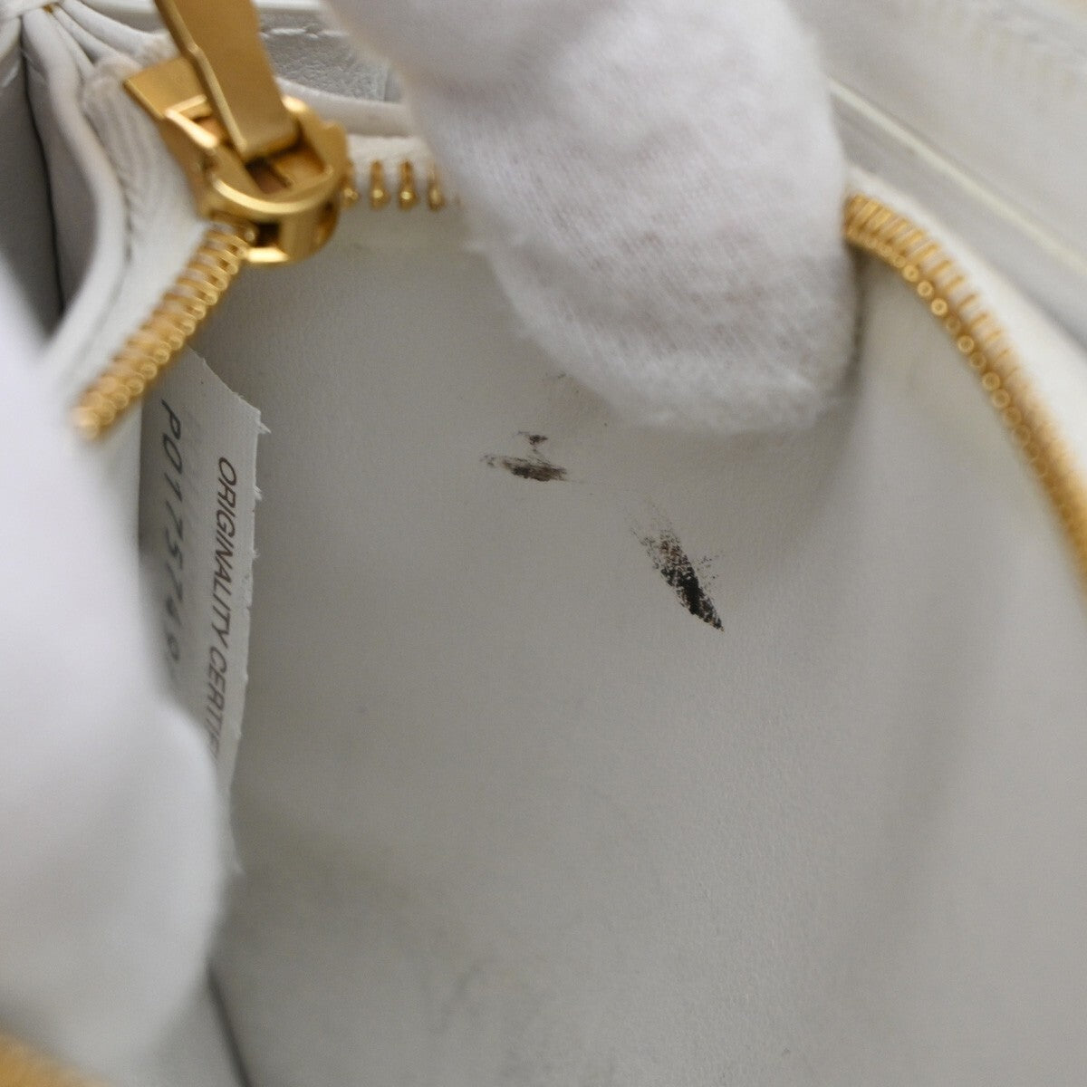 BOTTEGA VENETA Cassette Intrecciato long Wallet Purse Leather White 64EE516