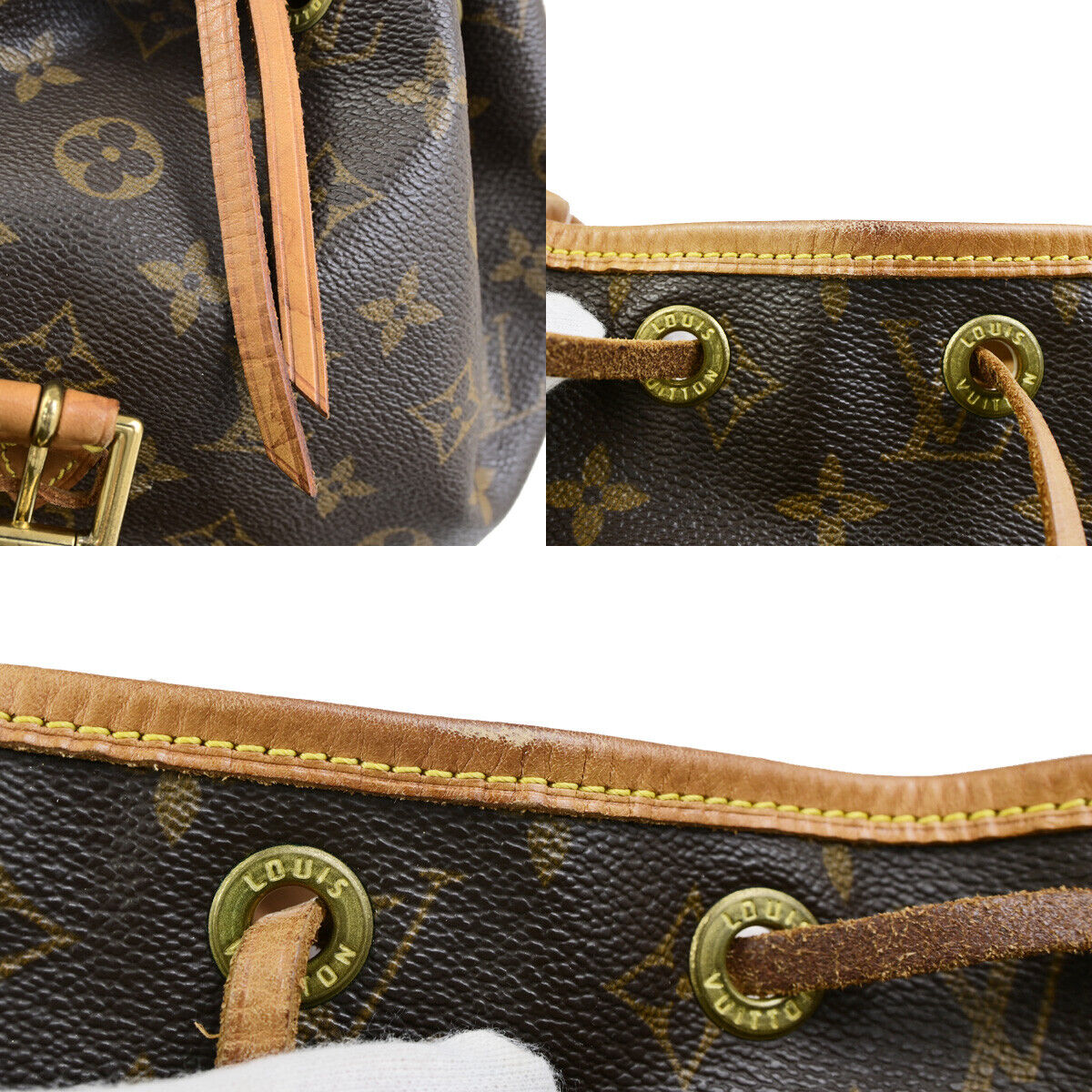 LOUIS VUITTON Montsouris MM Backpack Bag Monogram Leather Brown M51136 18YG489