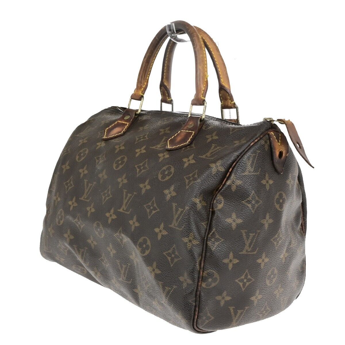LOUIS VUITTON Speedy 30 Travel Hand Bag Monogram Leather Brown M41526 69ED105