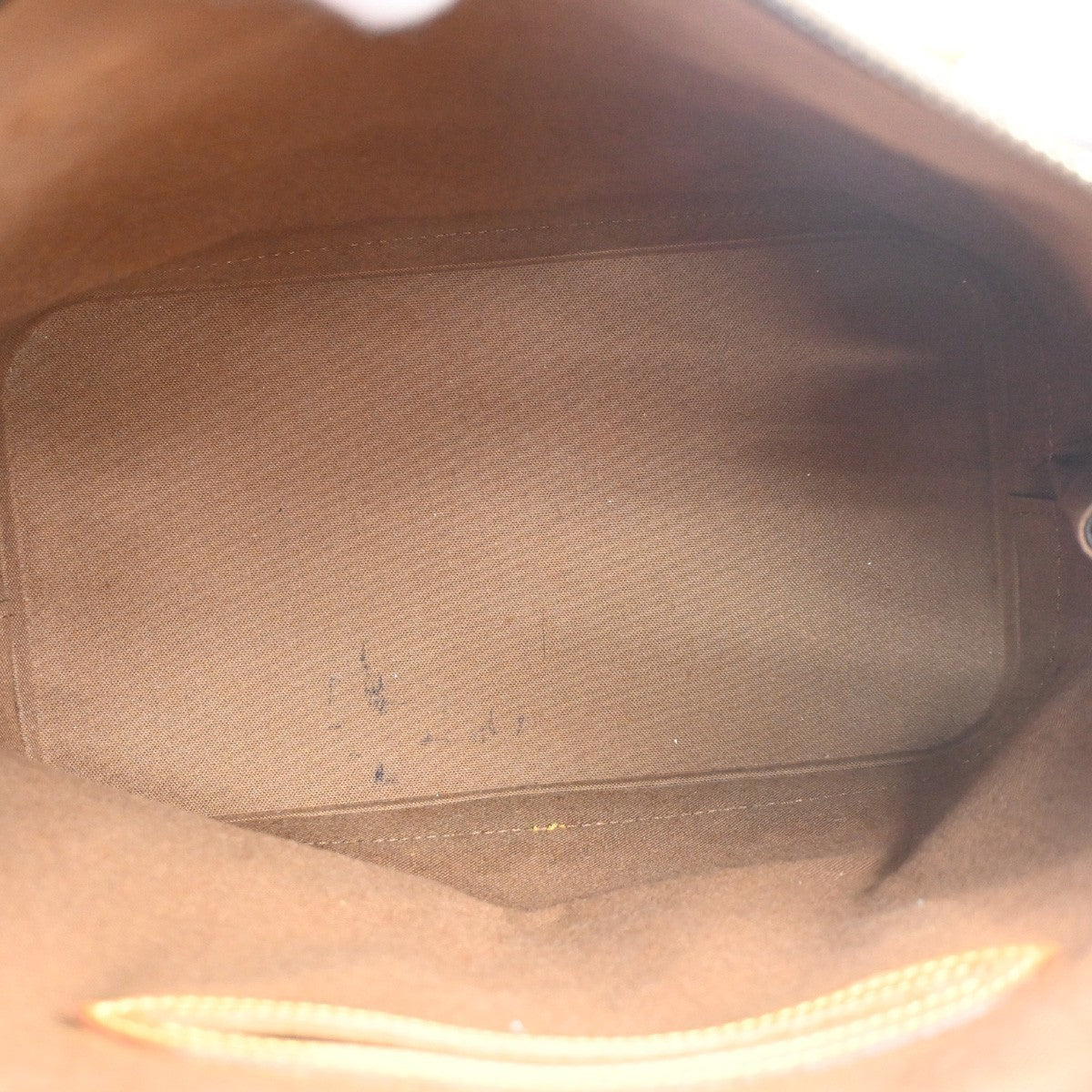 LOUIS VUITTON LV Logo Alma Hand Bag Monogram Leather Brown France M51130 82SA136