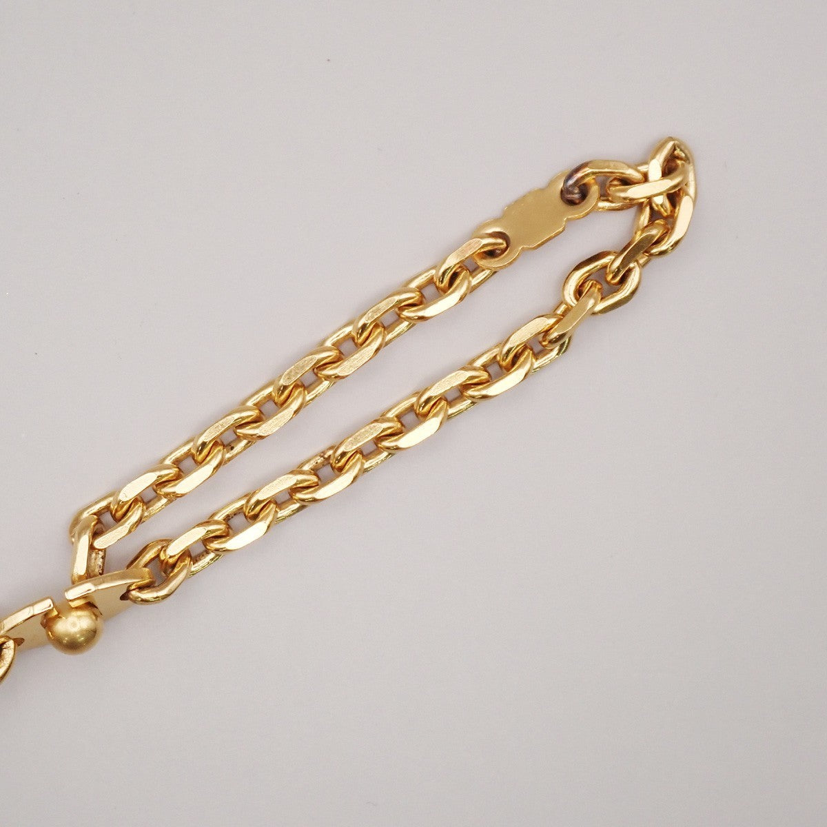 HERMES Logo Filou Chain Glove Holder Bag Charm Gold GHW Accessory 04RL886